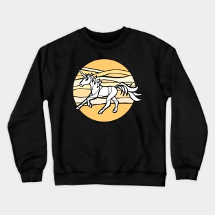 Desert Sand Unicorn — Inktober Unicorn illustration series Crewneck Sweatshirt